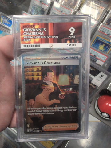 Giovanni's Chrisma - 204/165 - Pokemon 151 - Ace Graded Card 9 - #15113