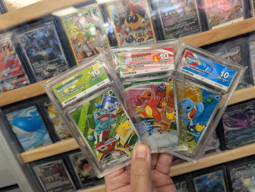 Bulbasaur & Charmander & Squirtle - 037 & 038 & 039 - Black  Star Promo - ACE Graded Card 10 - #977313 & 977311 & 977310