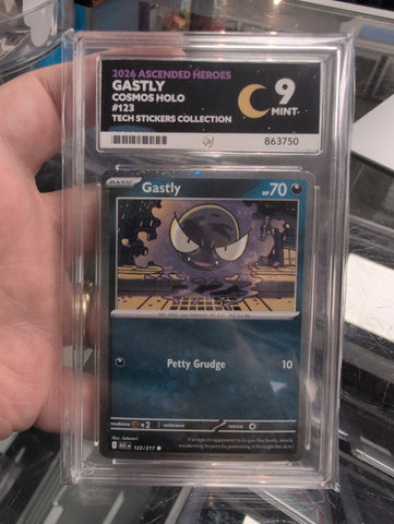 Gastly - 123/217 - Ascended Heroes - Cosmos Holo - Ace Graded Card 9 - #863750