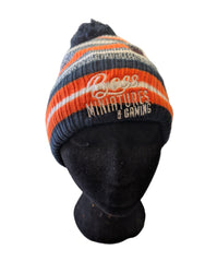 Boss Minis Beanie with Bobble - French Navy/Orange/White