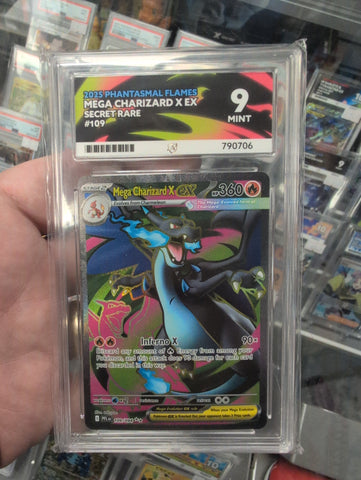 Mega Charizatrd X ex - 109/094 - Phantasmal Flames - Ace Graded Card 9 - #790706