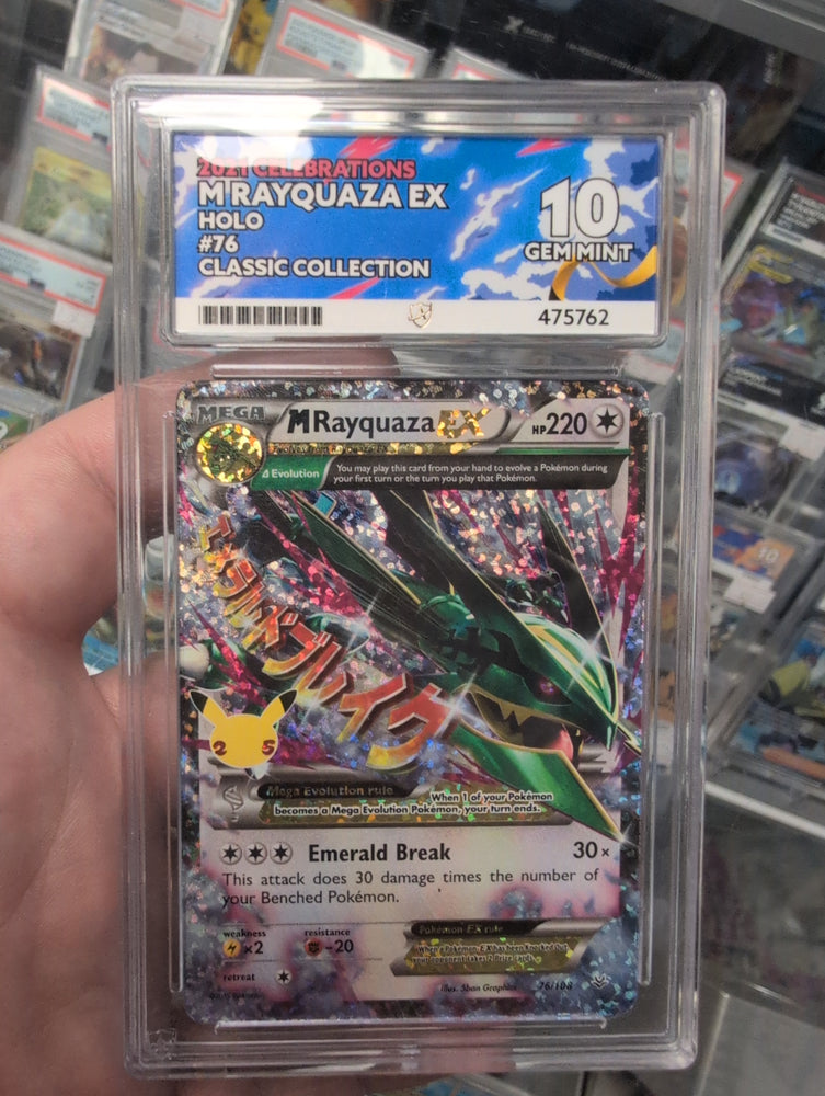 M Rayquaza EX - 76/108 - Celebrations - Classic Collection - ACE Graded Card 10 - #475762