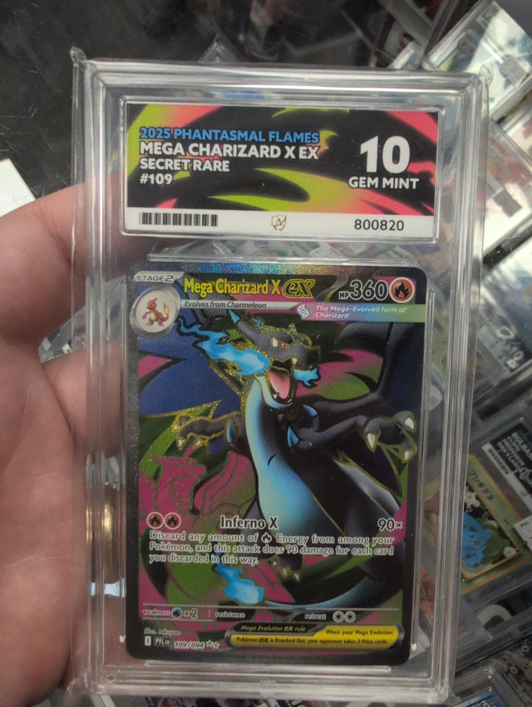 Mega Charizard X ex - 109/094 - Phantasmal Flames - ACE Graded Card 10 - #800820
