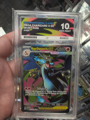 Mega Charizard X ex - 109/094 - Phantasmal Flames - ACE Graded Card 10 - #800820