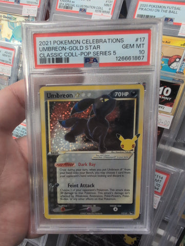 Umbreon Gold Star - 17/17 - Celebrations - Classic Collection - PSA Graded Card 10 - #126661867