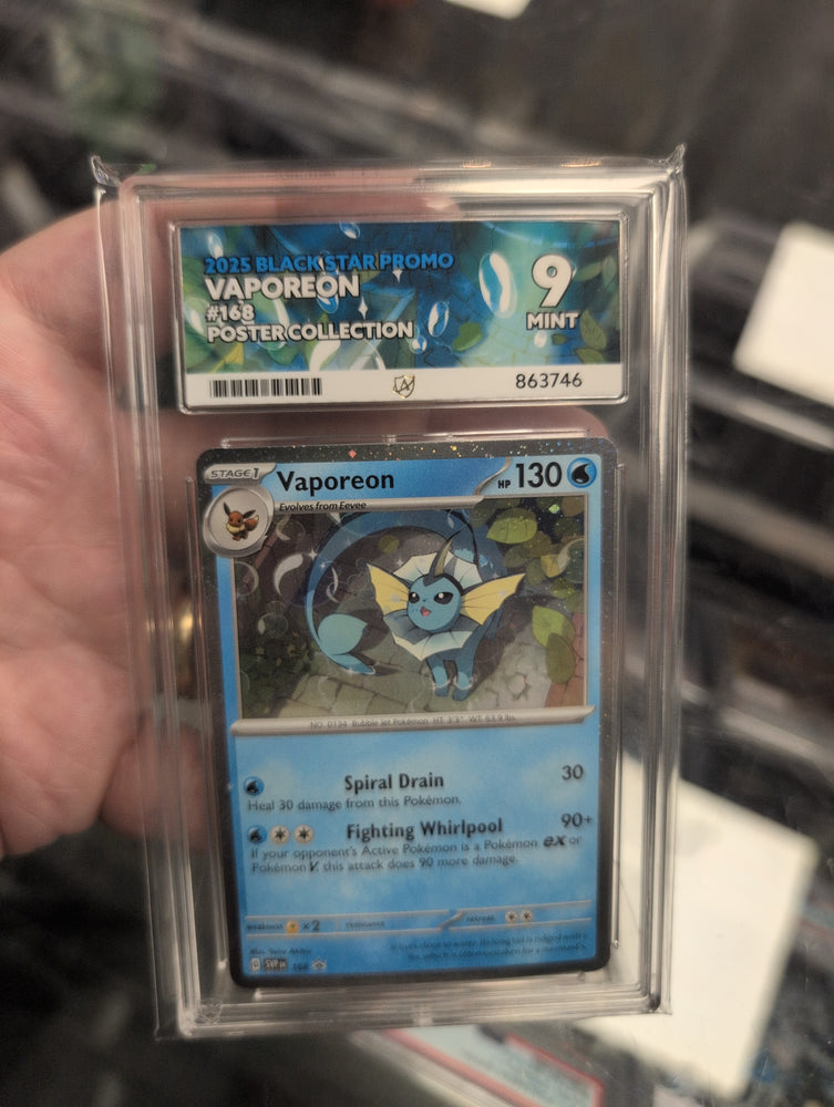 Vaporeon - 168 - Black Star Promo - Ace Graded Card 9 - #863746