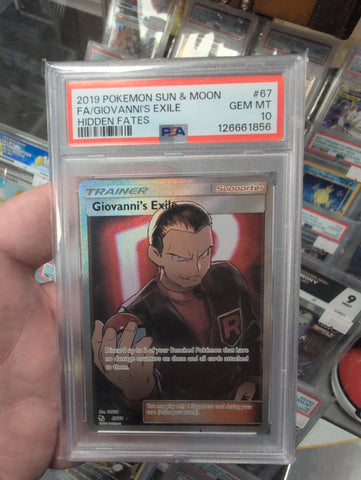 Giovanni's Exile  - 67/68 - Hidden Fates - PSA Graded Card 10 - #126661856