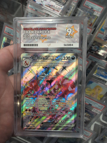 Charizard ex - 074- Paldean Fates - Black Star Promo - Ace Graded Card 9 - #565884