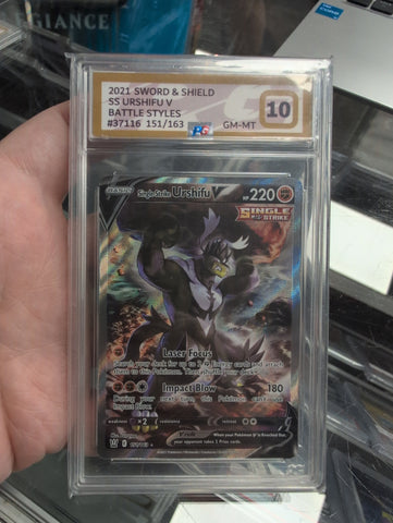 Single Strike Urshifu V - 151/163 - Battle Styles - Graded Card 10 - #37116