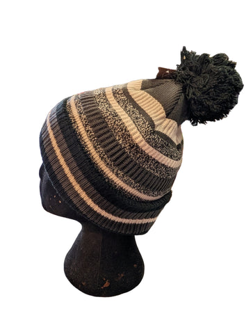 Boss Minis Beanie with Bobble - Black/Graphite Grey/White