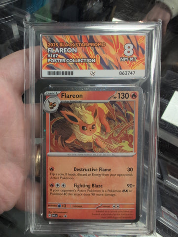 Flareon - 167 - Black Star Promo - Ace Graded Card 8 - #863747