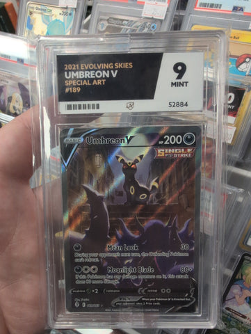 Umbreon V - 189/203 - Evolving Skies - ACE Graded Card 9 - #52884
