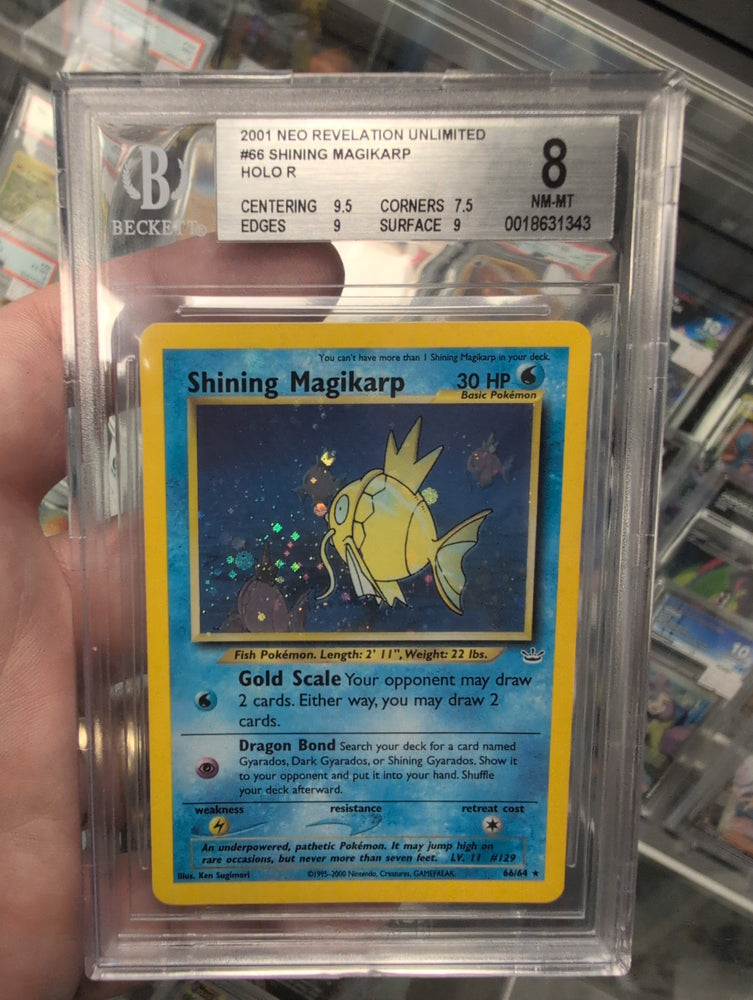 Shining Magikarp - 66/64 - Neo Revelations Unlimited - Beckett 8 - #0018631343