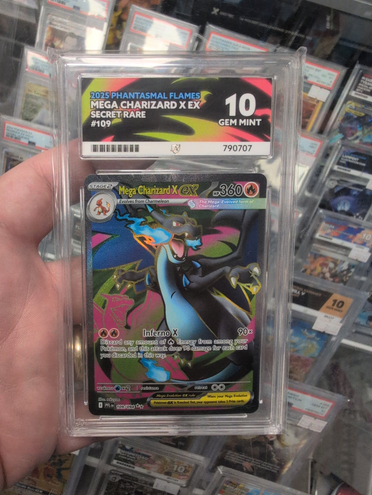 Mega Charizard X ex - 109/094 - Phantasmal Flames - ACE Graded Card 10 - #790707