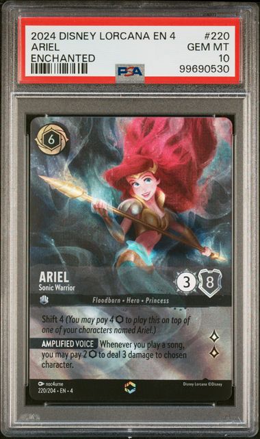 Ariel - Sonic Warrior (Enchanted) (220/204) [Ursula's Return] - PSA Graded Card 10 - #99690530