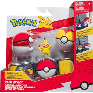 Pokemon - Clip N Go Poke Ball Belt Set - Pikachu