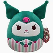 SQUISHMALLOWS - SANRIO - 8IN HELLO KITTY & FRIENDS CHRISTMAS PLUSH - KUROMI