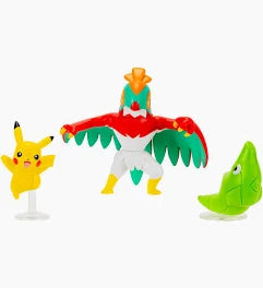 Pokemon 3-pack Battle Figure - Hawlucha, Pikachu & Metapod
