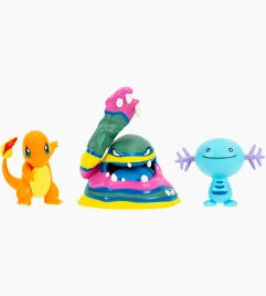 Pokemon 3-pack Battle Figure - Alolan Muk, Charmander & Wooper