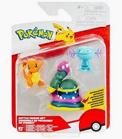 Pokemon 3-pack Battle Figure - Alolan Muk, Charmander & Wooper