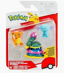 Pokemon 3-pack Battle Figure - Alolan Muk, Charmander & Wooper