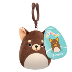 Squishmallows 3.5in Clip-On Plush - Barkevina the Dog