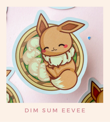 Poroful Stickers - Vinyl 3" Sticker Pokemon - Dim Sum Eevee