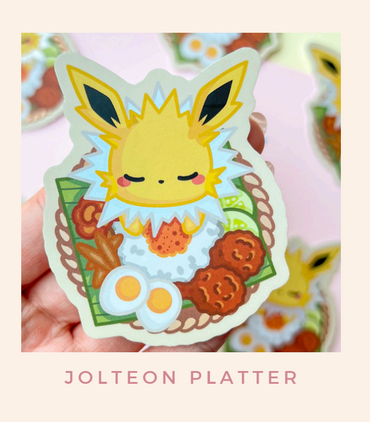 Poroful Stickers - Vinyl 3" Sticker Pokemon - Jolteon Platter