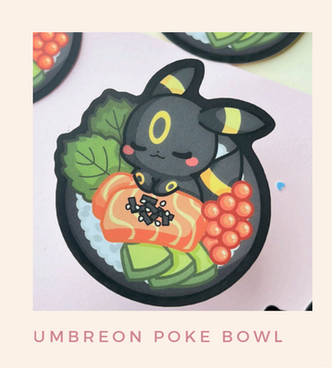 Poroful Stickers - Vinyl 3" Sticker Pokemon - Umbreon Poke Ball