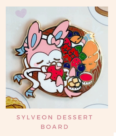 Sylveon Dessert Board - Pin Badge by Poroful