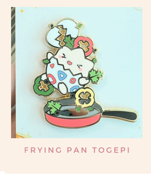 Frying Pan Togepi - Pin Badge by Poroful