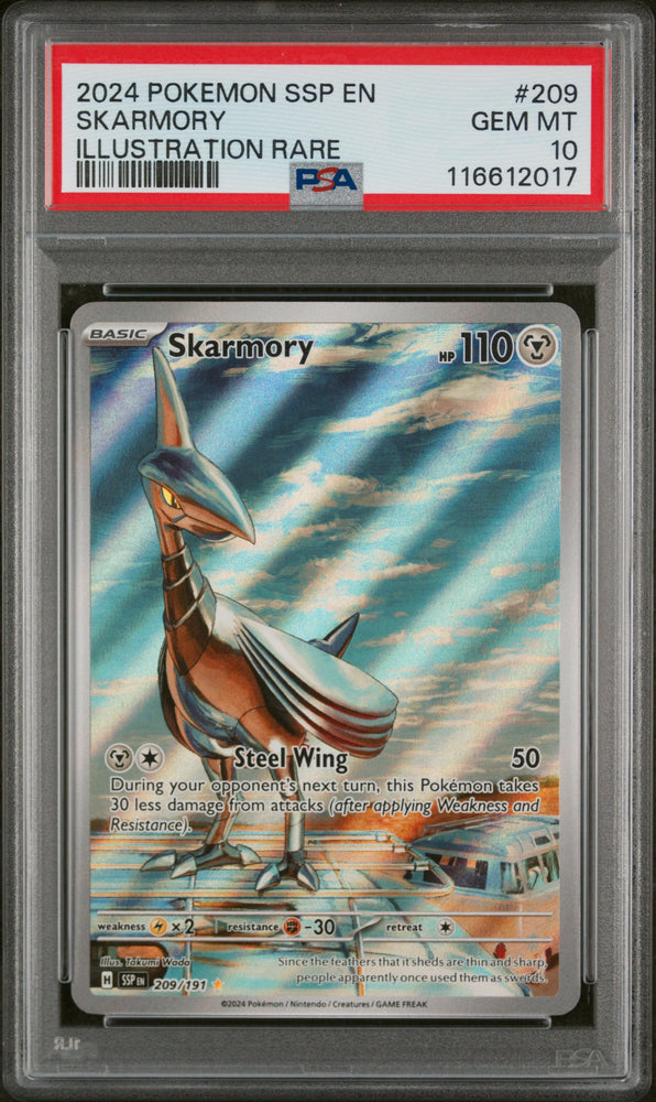 Skarmory - 209/191 - Surging Sparks - PSA Graded Card 10 - #116612017