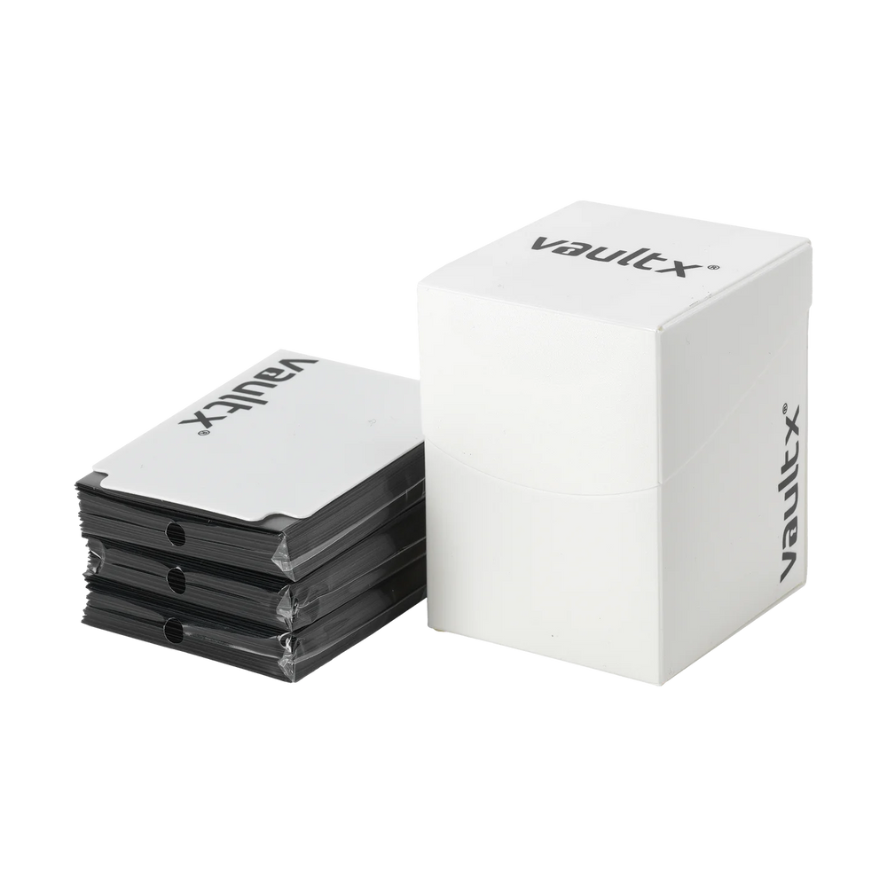 Vault X - Large Deck Box 100+ with 150 Sleeve White