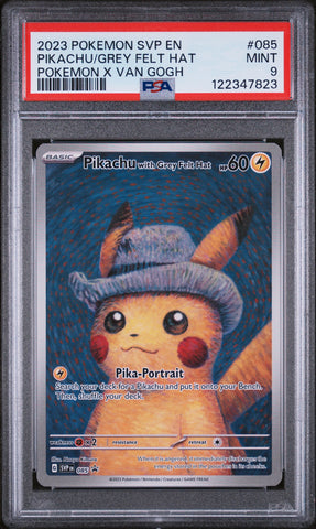 Pikachu in Grey Felt Hat - SVP085 - Black Star Promo - PSA Graded Card 10 - #122347823