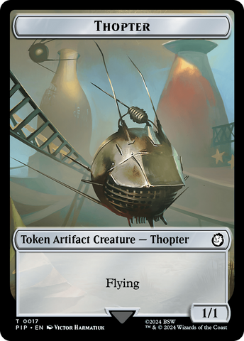 Radiation // Thopter Double-Sided Token [Fallout Tokens]