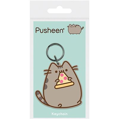 PUSHEEN (PIZZA) RUBBER KEYCHAIN