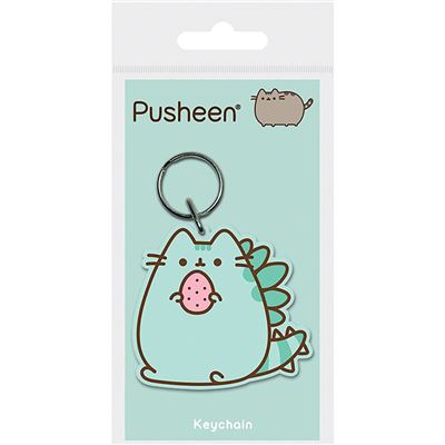 PUSHEEN (PUSHEENOSAURUS) RUBBER KEYCHAIN