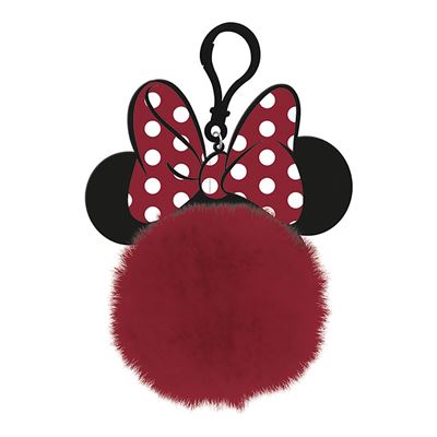 MINNIE MOUSE (EARS AND BOW) POM POM KEYCHAIN