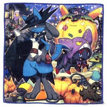 Pokémon Center Original Hand Towel Lucario - Halloween Festival!