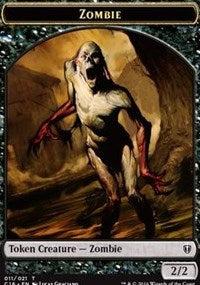 Zombie // Worm Double-sided Token [Commander 2016 Tokens]