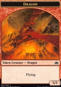 Dragon // Saproling Double-sided Token [Planechase Anthology Tokens]
