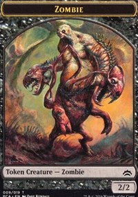 Zombie // Hellion Double-sided Token [Planechase Anthology Tokens]
