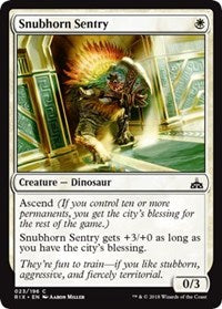 Snubhorn Sentry [Rivals of Ixalan]