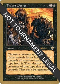 Tsabo's Decree - 2001 Antoine Ruel (INV) [World Championship Decks 2001]