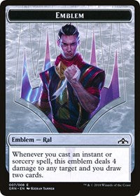 Emblem - Ral, Izzet Viceroy [Guilds of Ravnica Tokens]