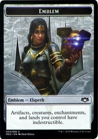 Emblem - Elspeth, Knight-Errant [Mythic Edition Tokens]