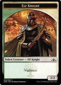 Elf Knight // Saproling Token [GRN Guild Kit Tokens]