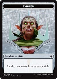 Emblem - Nissa, Who Shakes the World [War of the Spark Tokens]