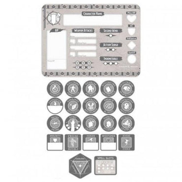 Dungeons & Dragons: Token Set Fighter (Player Board & 22 tokens)
