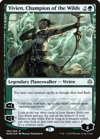 Vivien, Champion of the Wilds  [War of the Spark Prerelease Promos]